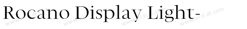 Rocano Display Light字体转换